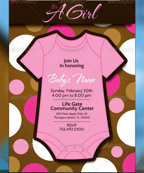 Baby Shower Invitations for Girl - 19+ Examples, Illustrator, Word ...