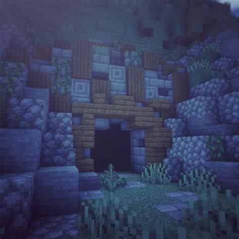 Minecraft decorative cave entrance #decorationentrance Minecraft ...