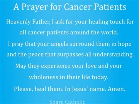 A Prayer for Cancer Patients