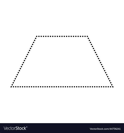 Trapezoid or trapezium shape dotted symbol icon Vector Image