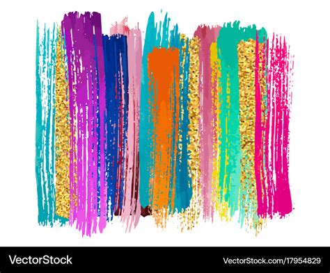 Abstract watercolor brush strokes isolated Vector Image