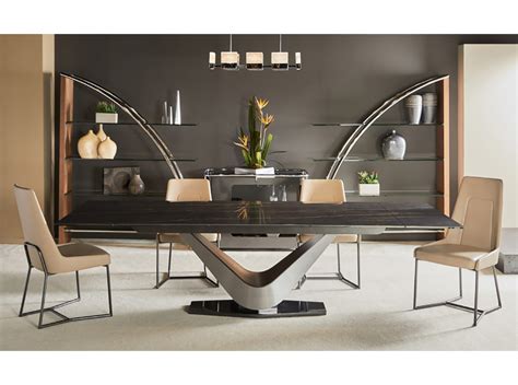 Extendable Ceramic Dining Table Victor by Elite Modern - MIG Furniture