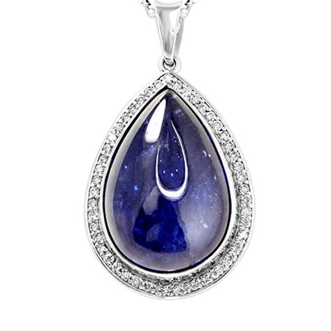 Pear Shape Tanzanite Necklace - Jewelry Designs