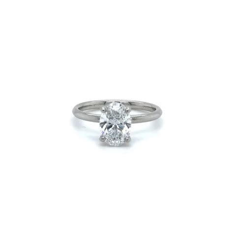 Classic Lab Grown Oval Solitaire - 8.5mm, Hand picked 1.20ct+, D/E ...