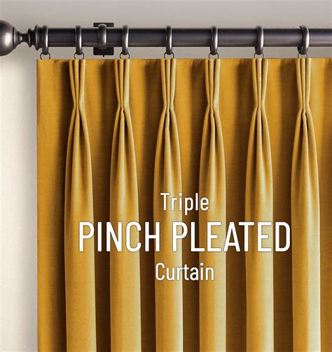 Pinch Pleated Curtains, Extra Long and Wide Optional, Pinch Pleat ...