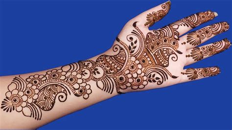 Simple Arabic Mehndi Design For Hands - Step by Step (Tutorial ...