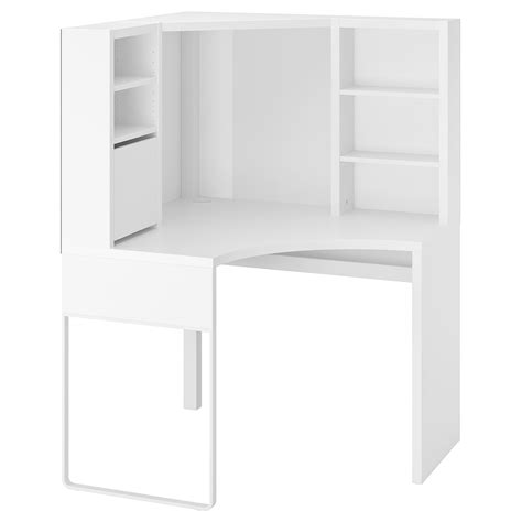 MICKE Corner workstation, white, 39 3/8x55 7/8" - IKEA