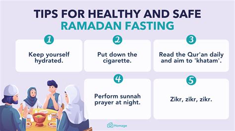 15 Tips for Healthy and Safe Ramadan Fasting - Homage Malaysia