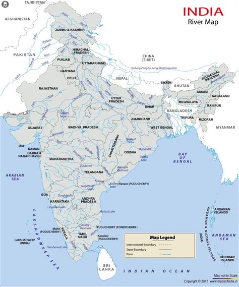 Political Map Of India With Rivers