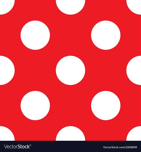 Polka Dots Red And White Background