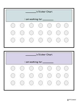 FREE Behavior Sticker Chart by TPT Counselor | Teachers Pay Teachers