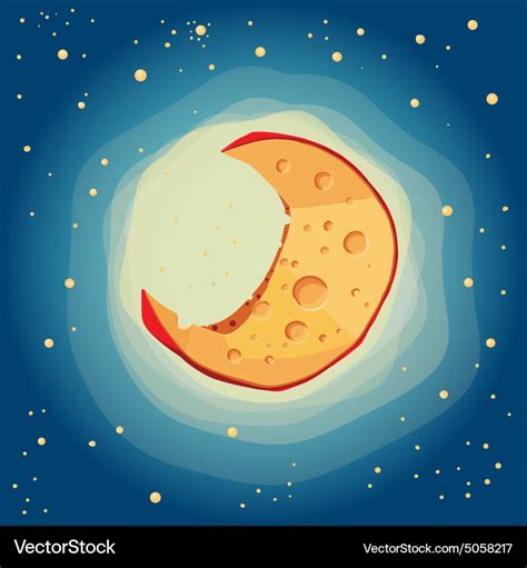 Moon cheese Royalty Free Vector Image - VectorStock