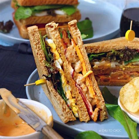 Tandoori Chicken Club Sandwich - Chili to Choc