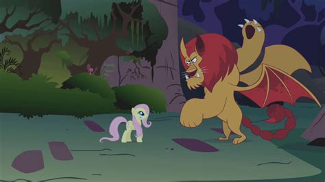 Image - Fluttershy faces the manticore S1E02.png - My Little Pony ...