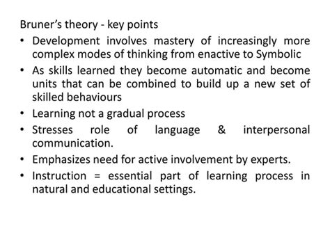 Cognitive development jerome s bruner | PPT