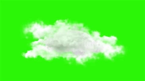 4k Isolated Cloud on Transparent Background Loop. Green Screen ...