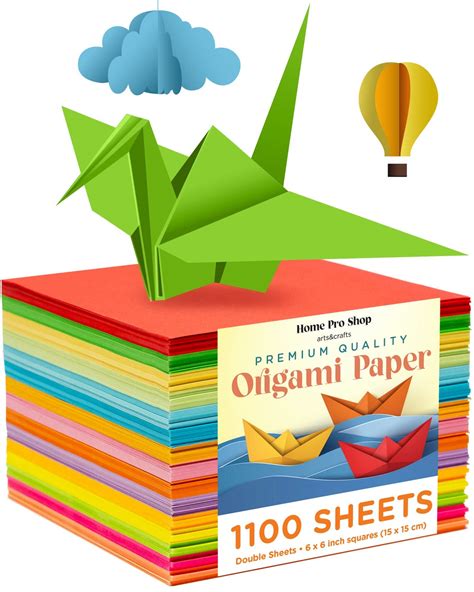 Buy Origami Paper - 1100 Sheets - Double Sided 6x6 inches Origami ...