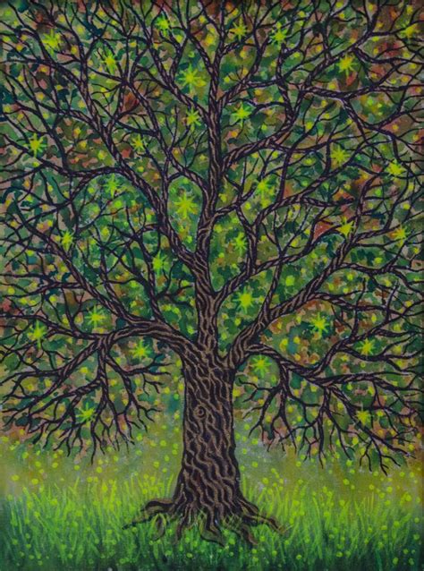 Green Tree Painting by Alexandra Larina | Saatchi Art