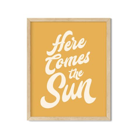 Here Comes the Sun Art Print Digital Download - Etsy