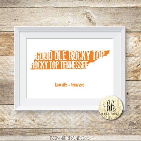 8x10 INSTANT DOWNLOAD // Rocky Top Tennessee State Print // - Etsy ...