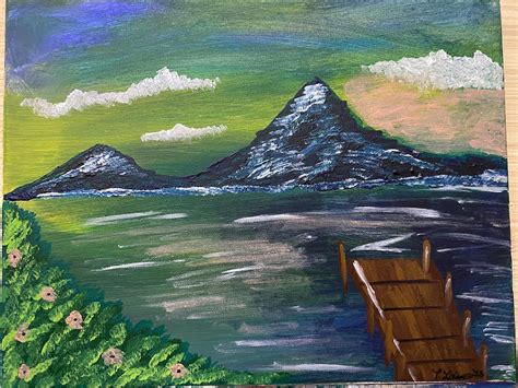 Mountain Acrylic Painting - Etsy