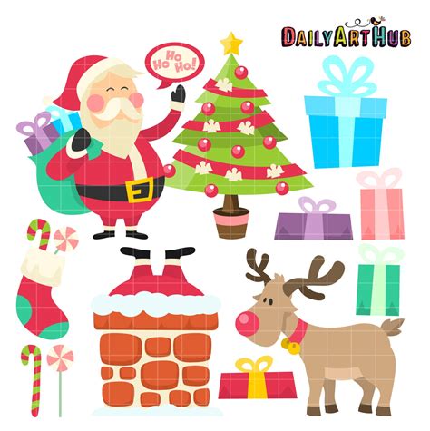 Merry Christmas Clip Art Set – Daily Art Hub // Graphics, Alphabets & SVG