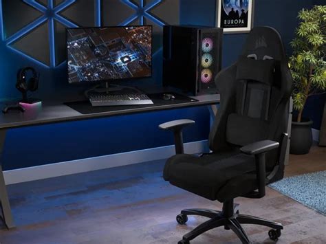 Corsair TC100 RELAXED Gaming Chair - Fabric Black/Black | CF-9010051-WW ...