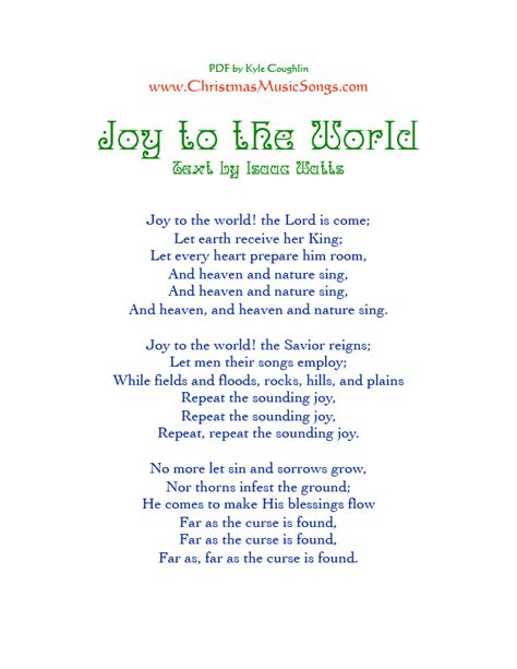 Joy to the World lyrics