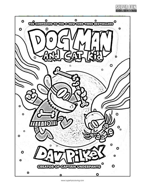 Dog Man and Cat Kid Coloring Page - Super Fun Coloring