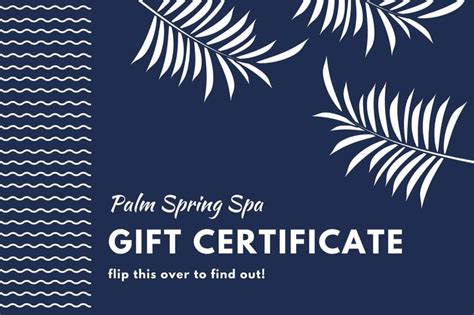 Free, printable, customizable spa gift certificate templates | Canva