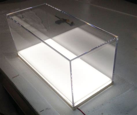 Custom Fabricated Clear Acrylic Display Case-Box White