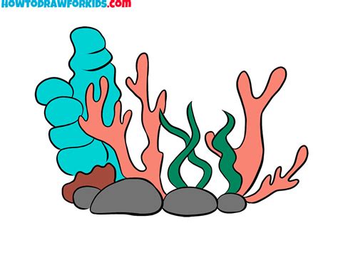 Coral Reef Drawing For Kids