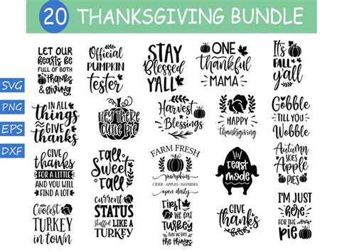 20 Thanksgiving Svg Bundle by karissa on Dribbble