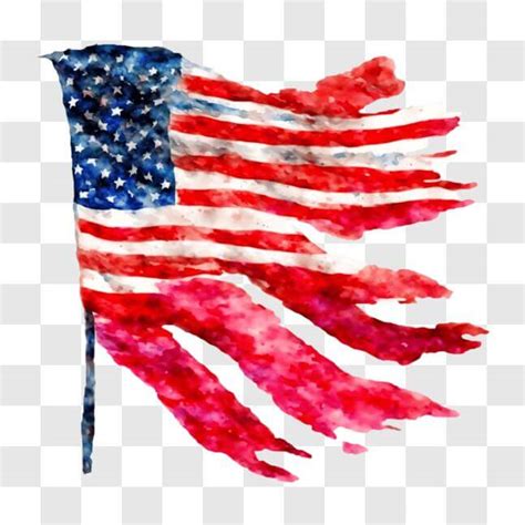 Download American Flag Watercolor Painting PNG Online - Creative Fabrica