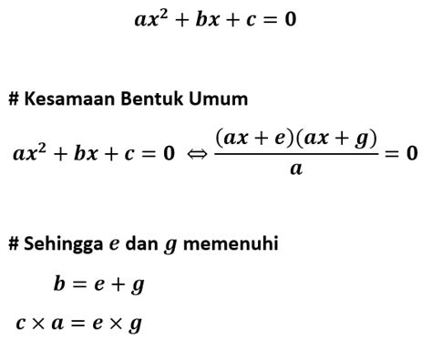 Persamaan Kuadrat Bentuk Rumus Mencari Akar Akar Amp Contoh Soal - Riset