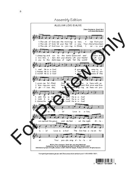 Alleluia! Love Is Alive (Unison or 3-Part) b | J.W. Pepper Sheet Music