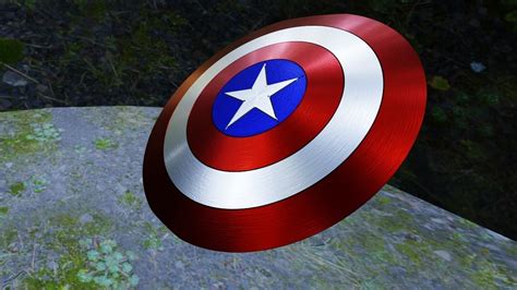 3D model Captain America Vibranium Shield-3D model VR / AR / low-poly ...