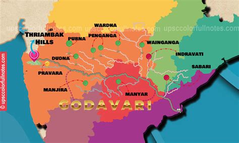 Master Complete Godavari River Map | Godavari Tributaries [2023] - UPSC ...