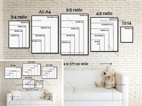 2 Sets Art Size Guide Art Print Size Guide Picture Frame - Etsy