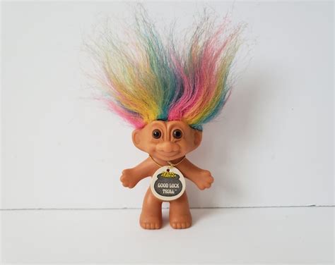 Vintage Russ Troll Doll Rainbow Hair Good Luck Trolls 3 - Etsy