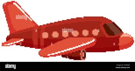 Single picture of red airplane illustration Stock Vector Image & Art ...