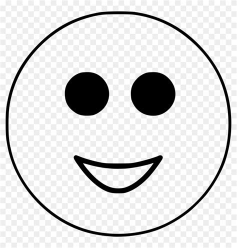 Happy Smiley Emoji Face Black And White - Emoji Black And White - Free ...