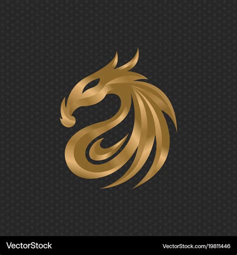 Dragon logo design template Royalty Free Vector Image