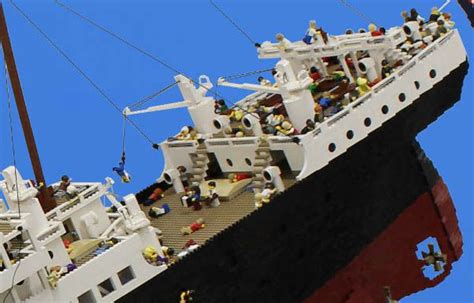 LEGO Titanic Model Sinking