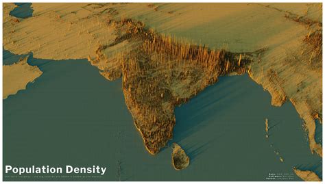 Population density map of sub-continent : r/pakistan