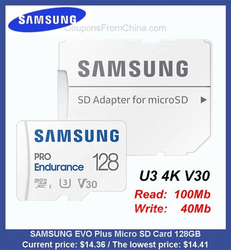 SAMSUNG EVO Plus Micro SD Card 128GB for 14.36 USD without coupon (Best ...