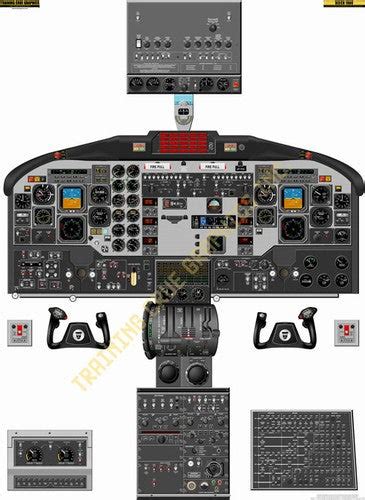 Aviation Training Graphics Beech 1900D Handheld Cockpit Poster — Essco ...