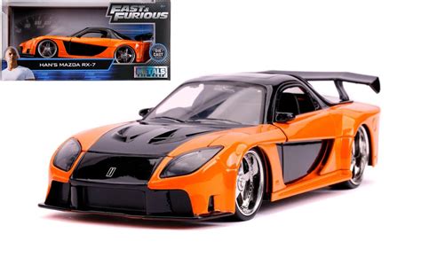 MAZDA RX-7 HAN'S FAST & FURIOUS 1/24 SCALE DIECAST CAR MODEL BY JADA ...