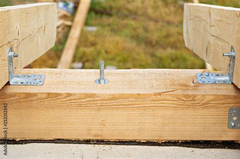 Construction details - framing installing the roof truss system Stock ...