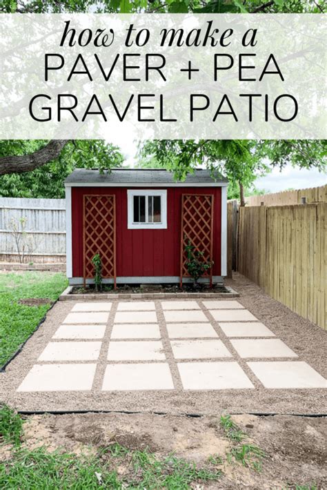 DIY Pea Gravel Patio With Pavers – Love & Renovations